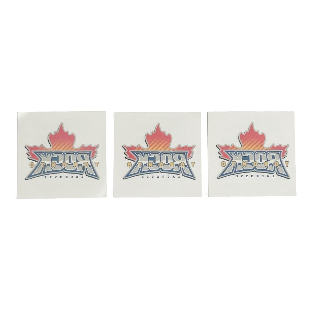 Toronto Rock Pro Lacrosse Team Temporary Tattoos NLL Maple Leaf Canada Logo Blue